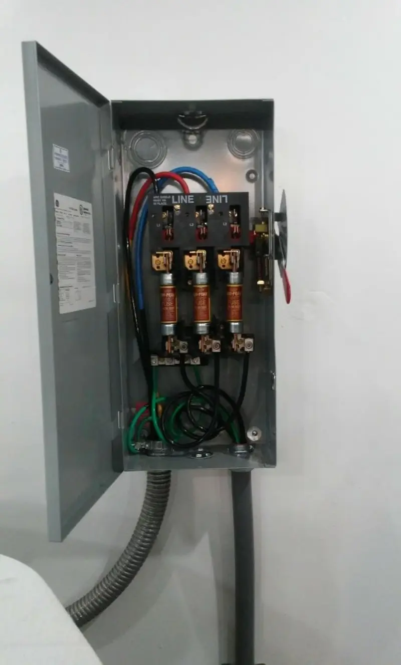 Three-phase disconnect switch installed for Electrical Wiring & Rewiring in West Springfield